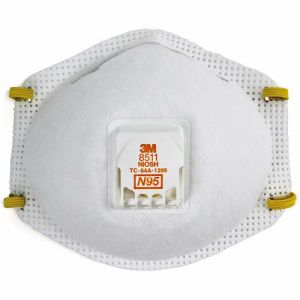3M 8511 - N95 Particulate Respirator, Cool Flow Valve - 10/Box