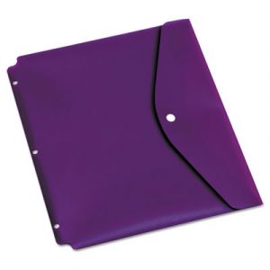 Dual Pocket Snap Envelope, 11 x 8 1/2, Assorted, 5/Pack