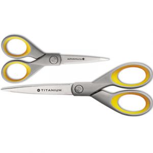 Titanium Bonded Scissors Set, 5" and 7" Long, 2/Pack