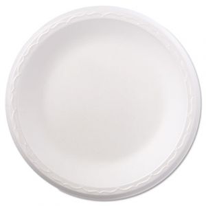 Foam Dinnerware, Plate, 8 7/8" dia, White, 125/Pack, 4 Packs/Carton