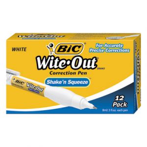 Wite-Out Shake 'n Squeeze Correction Pen, 8 ml, White