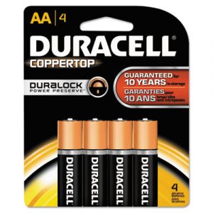 CopperTop Alkaline Batteries with Duralock Power Preserve Technology, AA, 4/Pk