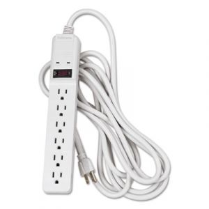 Basic Home/Office Surge Protector, 6 Outlets, 15 ft Cord, 450 Joules, Platinum