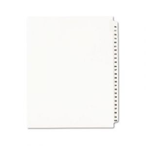 Avery-Style Legal Side Tab Divider, Title: 76-100, Letter, White, 1 Set