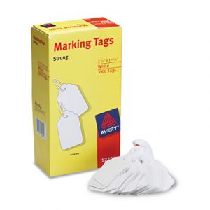 White Marking Tags, Paper, 2 3/4 x 1 11/16, White, 1,000/Box