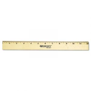Wood Ruler with Single Metal Edge, 12"