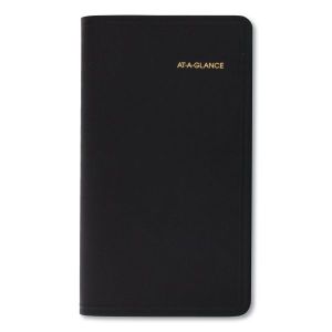 Compact Weekly Appointment Book, 3 1/4 x 6 1/4, Black, 2021