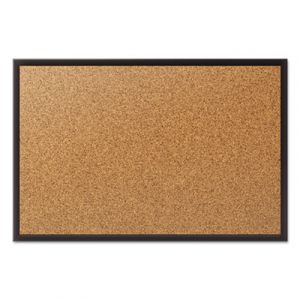 Classic Cork Bulletin Board, 24x18, Black Aluminum Frame