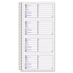 Petty Cash Receipt Book, 5 1/2 x 11, Two-Part Carbonless, 200 Sets/Book