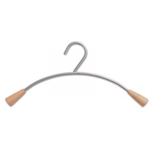 Wall Costumer Hangers, 6/Set, Metal/Wood, Gray/Mahogany