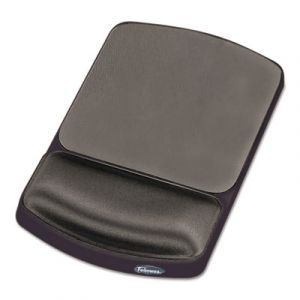 Gel Mouse Pad w/Wrist Rest, Nonskid, 6 1/4 x 10 1/8, Platinum/Graphite