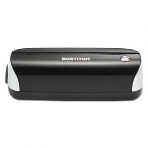 12-Sheet Capacity Electric Three-Hole Punch, Black