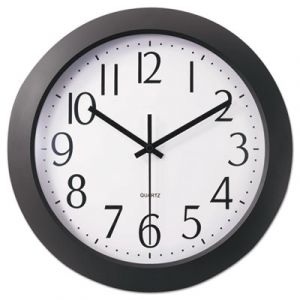 Whisper Quiet Clock, 12", Black