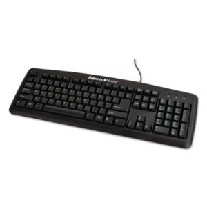 USB Standard Keyboard w/Microban Antimicrobial Protection, 104 Keys, Black