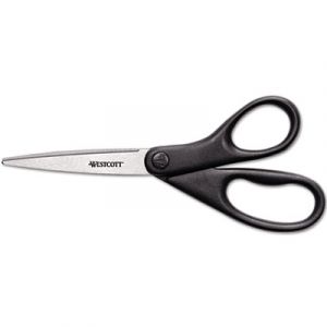 Design Line Stainless Steel Scissors, Metallic Black, 8" Long