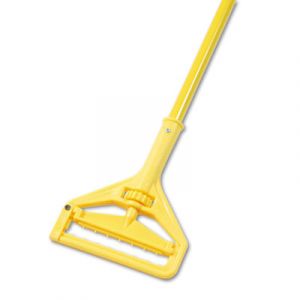 Quick Change Side-Latch Plastic Mop Head Handle, 60" Aluminum Handle, Yellow