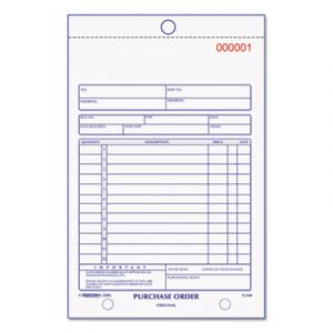 Purchase Order Book, Bottom Punch, 5 1/2 x 7 7/8, Two-Part Carbonless, 50 Forms